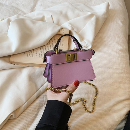 Women Fashion Buckle Square Chain Mini Crossbody Bag