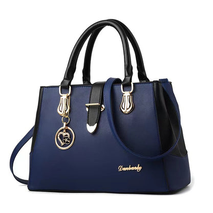 Women Fashion Casual Color Blocked Handbag