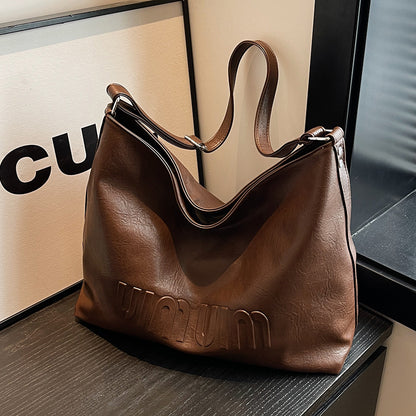 Women Fashion Retro Large Capacity PU Tote Bag