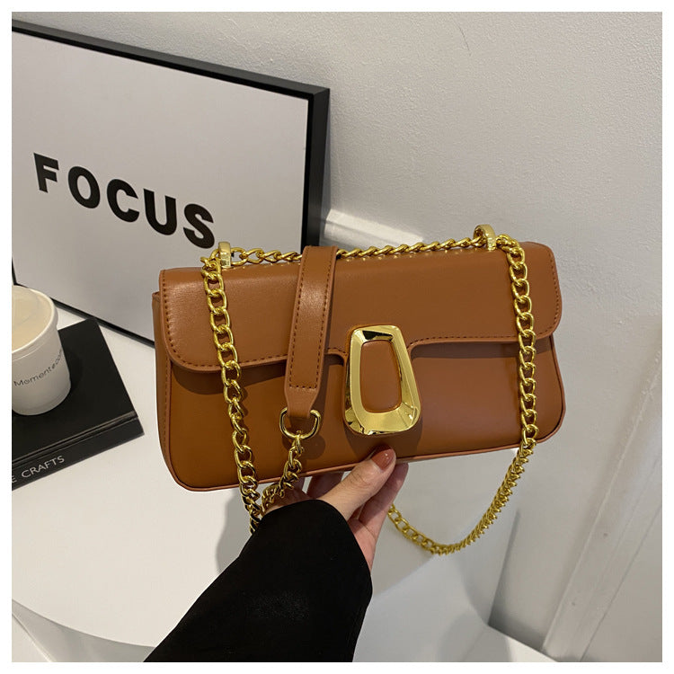 Sac à bandoulière carré à chaîne tendance 