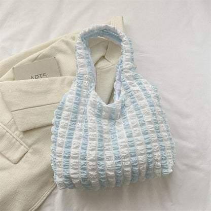 Sac fourre-tout plissé décontracté de grande capacité pour femme 