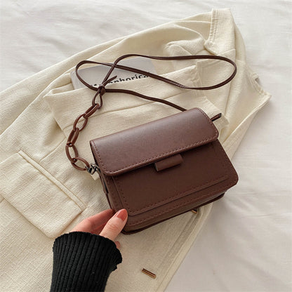 Women Simple Fashion Solid Color Square Crossbody Bag