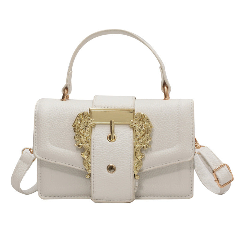 Women Fashion Baroque Vintage Metal Buckle Shoulder Bag