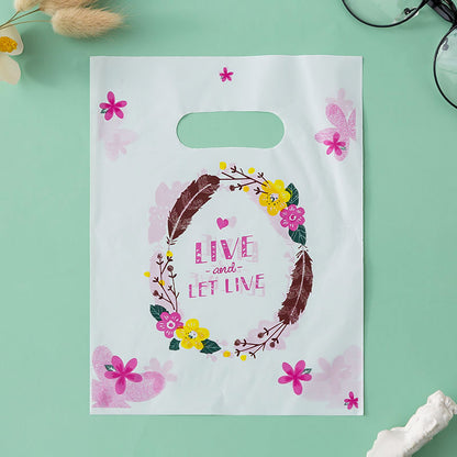 Fashion Cute Printed Jewelry Shopping Packaging Plastic Bag 100pieces/Set