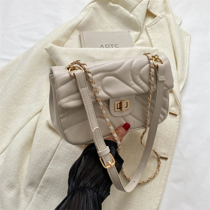 Petit sac à bandoulière carré décontracté de couleur unie pour femme 