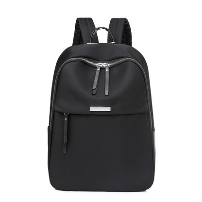 Women Casual Zipper Design Solid Color Large Capacity Backpack