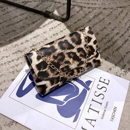 Sac banane rétro léopard couleur unie pour femme 