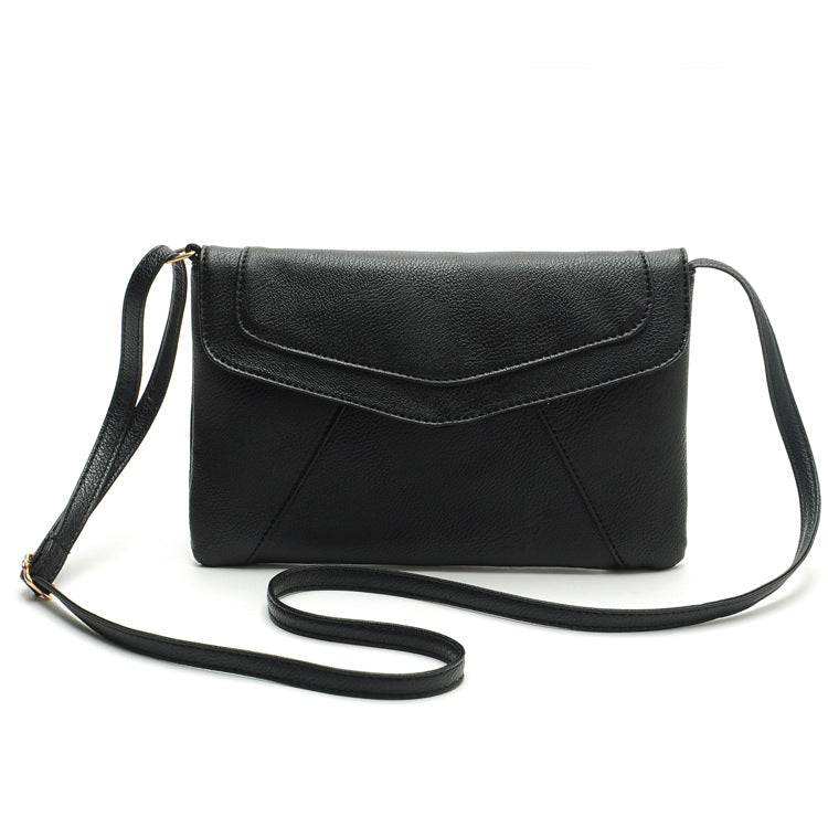 Women Fashion Basic Casual Solid Color PU Shoulder Crossbody Bag