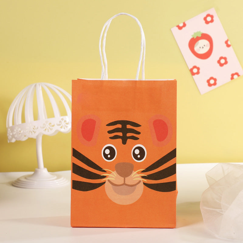 Sac de rangement et d'emballage pour vêtements et accessoires Motif animaux de dessin animé 