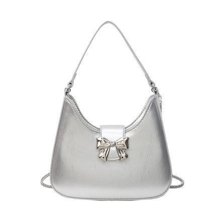 Sac à bandoulière tendance pour femme avec nœud et poignée en chaîne 