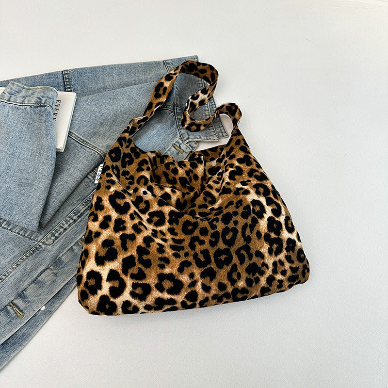 Women Casual Large-Capacity Small Tiny Flower Printed Canvas Tote Bag