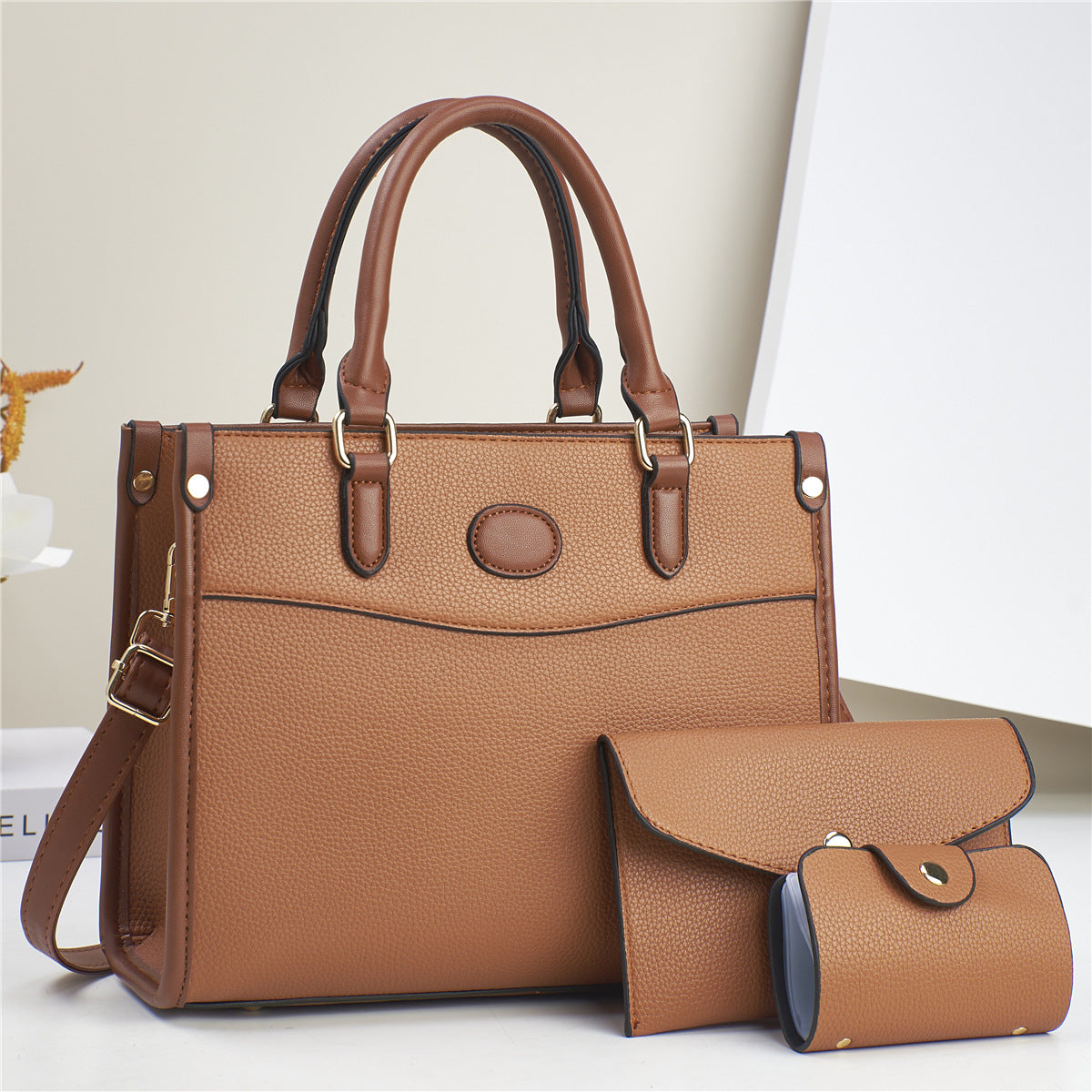 Women Fashion Casual Large-Capacity Handbag Three-Piece Set