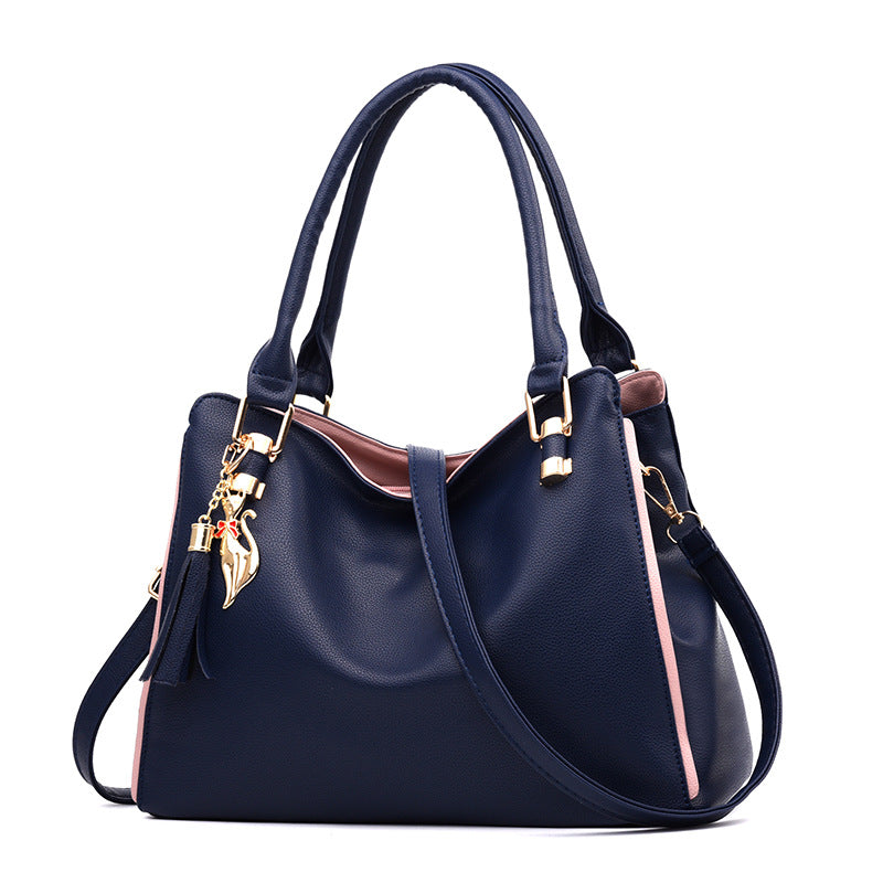 Women'S Simple Solid Color Large Capacity Handbag