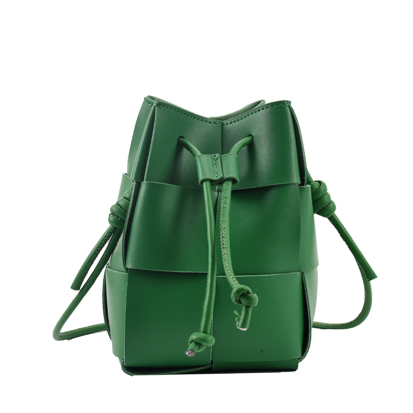 Sac seau à bandoulière avec cordon de serrage pour femme, couleur unie, mode printemps-été 