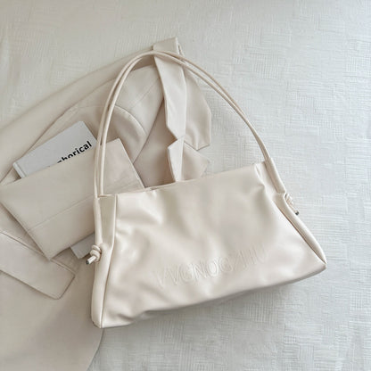 Women Fashionable Simple Large Capacity PU Tote Bag