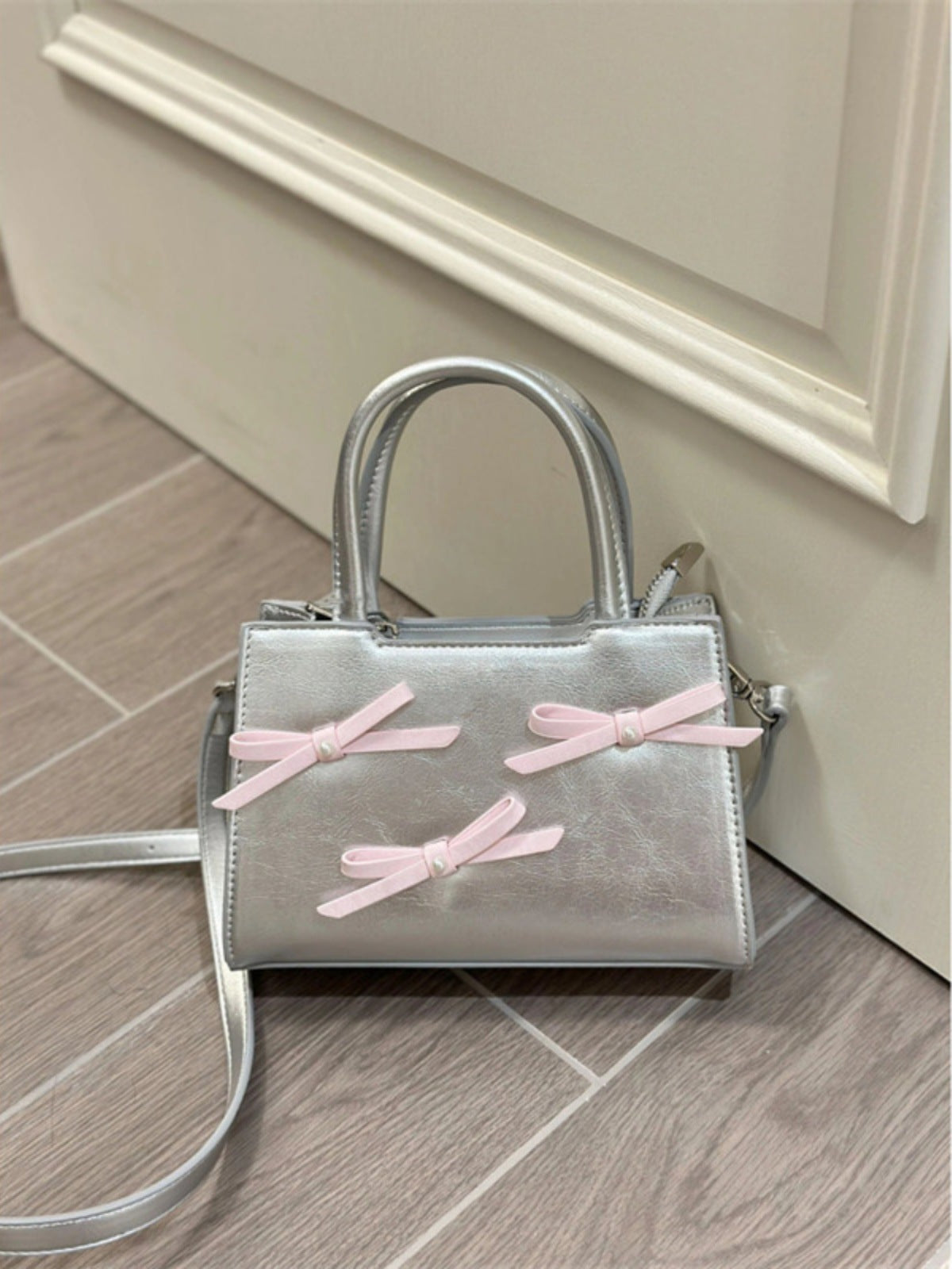 Women Fashion Bow Square Hand Shoulder Bag
