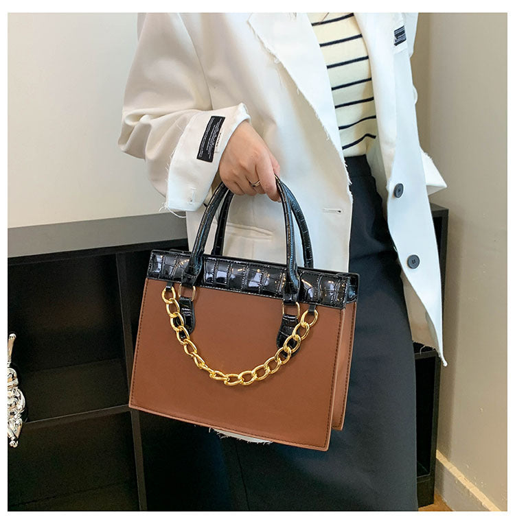 Women'S Fashion Large Capacity Retro Tote Design PU Work Handbag