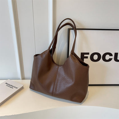 Women Casual Simple Solid Color Large Capacity Tote Bag