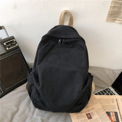 Women Casual Design Solid Color Large Capacity Backpack