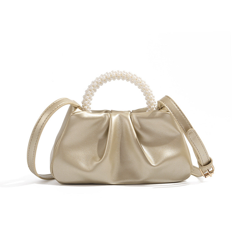 Sac à bandoulière tendance pour femme avec poignée en perles 