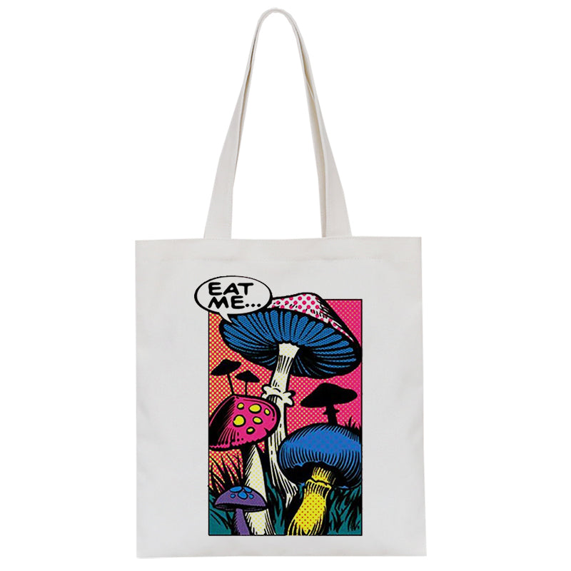 Sac fourre-tout en toile grande capacité pour femme, décontracté, motif dessin animé 