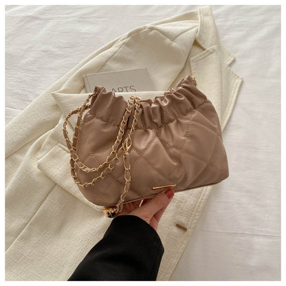 Women Fashion Casual Solid Color Chain Crossbody Bag