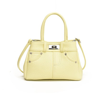 Sac à main plissé simple et tendance pour femme, couleur unie 