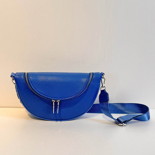 Women Fashion Casual Solid Color Zipper Crossbody Bag