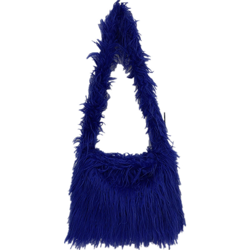 Women Winter YK2 Plush Large Capacity Shoulder Bag