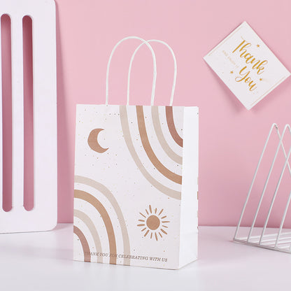 Sac de rangement à poignée imprimée simple et tendance, pour accessoires de vêtements 