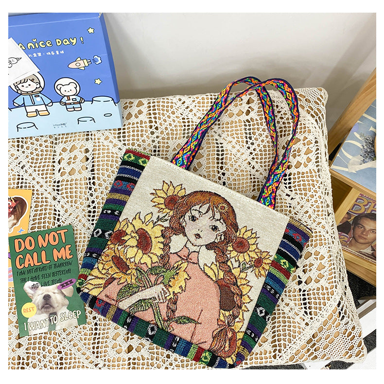 Sac à main bohème ethnique vintage grande capacité 