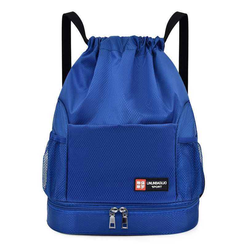 Men And Women Wet And Dry Separation Drawstring Pocket Sports Backpack