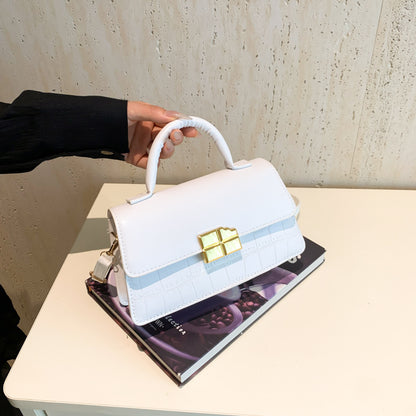 Simple Solid Color Flip Square Shoulder Bag