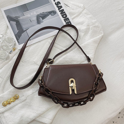 Women Fashion Casual Simple Solid Color Crossbody Bag