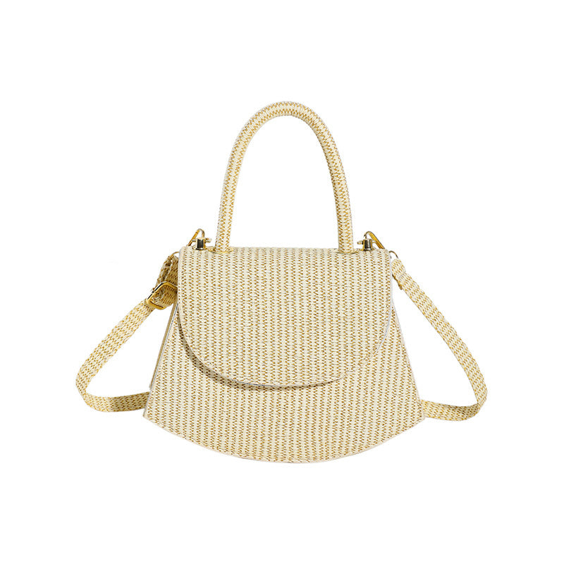 Sac à bandoulière incurvé de couleur unie pour femme 