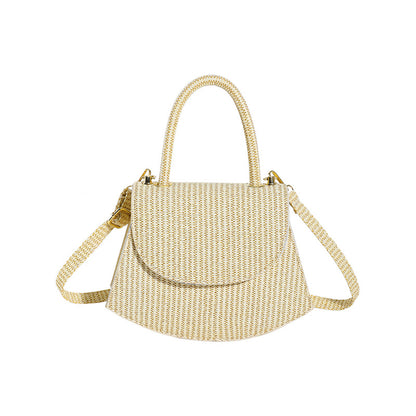 Sac à bandoulière incurvé de couleur unie pour femme 