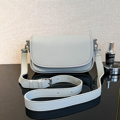 Women Fashion Casual Solid Color Rectangle Crossbody Bag