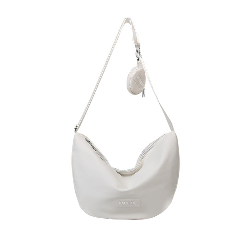 Sac à bandoulière en tissu Oxford à fermeture éclair pour femme, style décontracté et tendance, grande capacité 