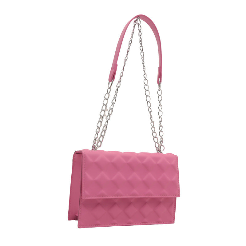 Sac à bandoulière carré simple de couleur unie 