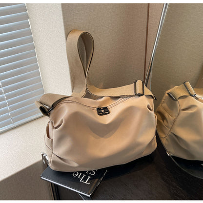 Fashion Solid Color Nylon Crossbody Bag