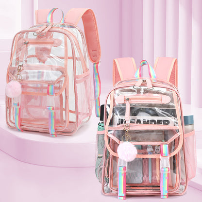 Fashion Large Capacity Pvc Clear Backpack