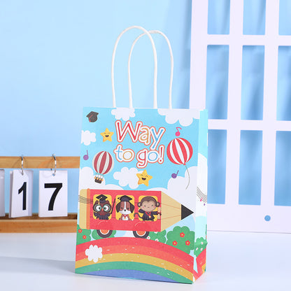 Sac de rangement et d'emballage créatif avec impression multicolore en anglais, dessin animé, accessoires pour vêtements 