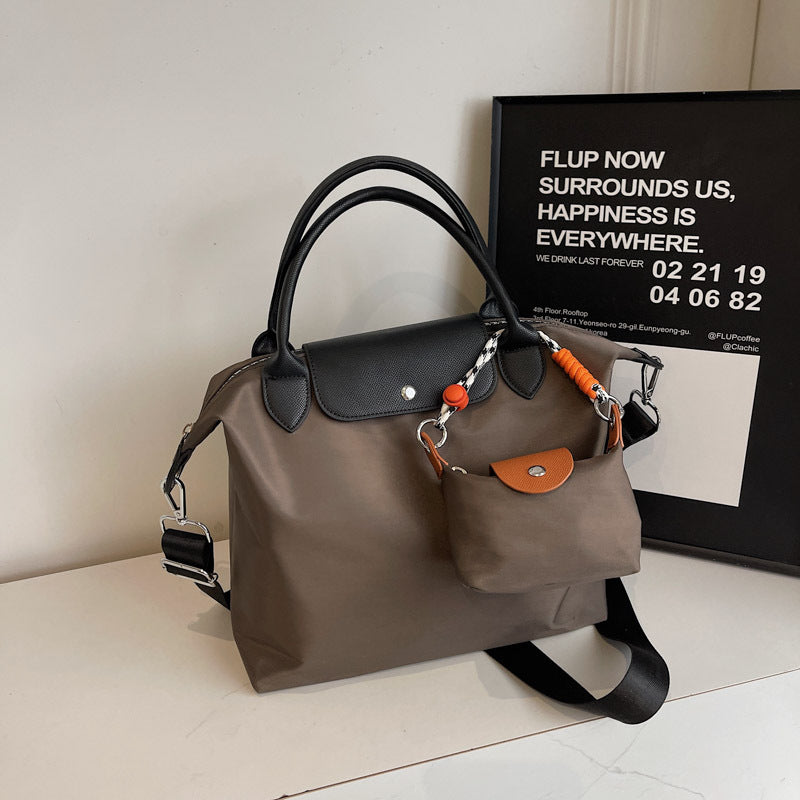 Sac à main décontracté de grande capacité pour femme, couleur contrastée 