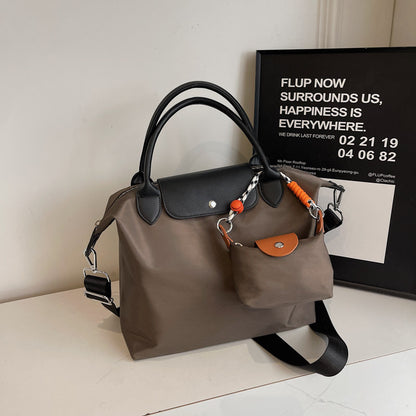 Sac à main décontracté de grande capacité pour femme, couleur contrastée 