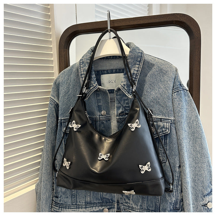 Women Fashionable Large-Appearance Butterfly PU Tote Bag
