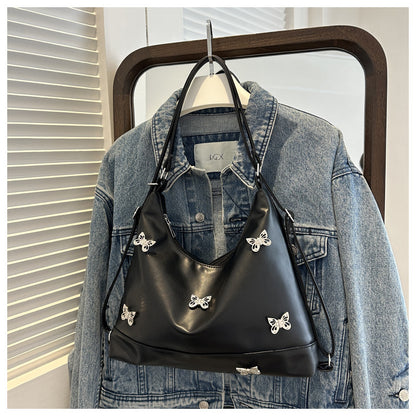 Women Fashionable Large-Appearance Butterfly PU Tote Bag