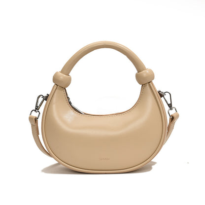 Fashionable Casual Solid Color Portable Shoulder Bag