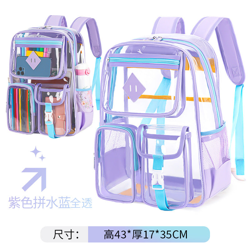 Fashionable Large Capacity Waterproof Clear Backpack