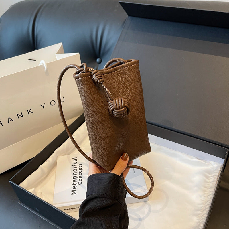 Mini sac à bandoulière simple de couleur unie 