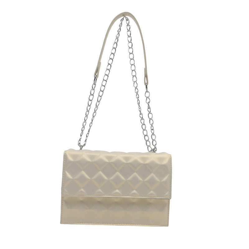 Sac à bandoulière carré simple de couleur unie 